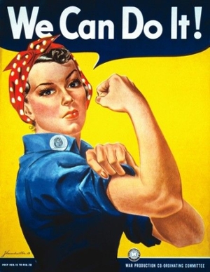 Rosie the Riveter WWII Propaganda Poster